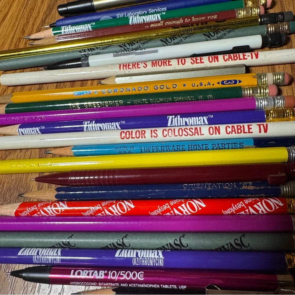 VTG Pencil & Pen Lot West Virginia Drug Rep Mechanical Pencils Junk Drawer Lot